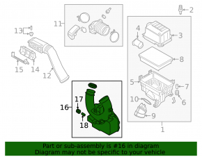 Hyundai Kona 18-23 2.0L air resonator