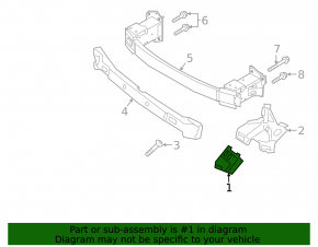 Front bumper mount left outer Volvo XC40 19-25