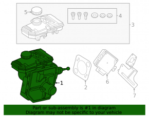 ABS BMW i4 22-23 M50, eDrive40, with brake master cylinder, reservoir and cover