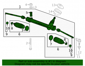 Buick Encore 16-22 Long Rack Steering Rack