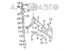 Lower rear left control arm for Jeep Compass 11-16