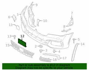 Frame for number plate front bumper BMW 7 G11 G12 16-19 M-Sport