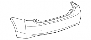 Rear bumper bare Toyota Prius 30 10-15