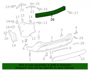 Toyota Rav4 19-24 rear bumper reinforcement
