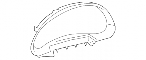 Instrument cluster frame Lexus IS250 IS300 IS350 06-13 black, scratches