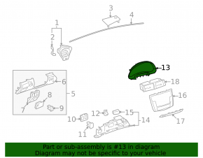 Instrument cluster frame Lexus IS250 IS300 IS350 06-13 black, scratches