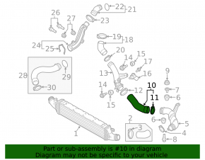 Intercooler pipe left third Audi Q3 8U 15-18 CCTA