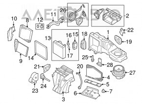 Actuator motor heater drive VW Tiguan 09-17