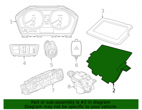 Projection on the windshield BMW X1 F48 16-22