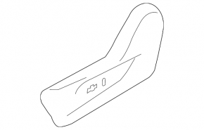 Subaru Forester 19-24 SK driver's seat control cover is black, with cracks in the fasteners.