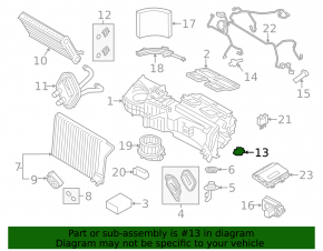 Actuator motor heater drive BMW i3 14-22