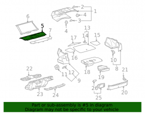 Rear shelf Lexus GS300 GS350 GS430 06-11 black without curtain
