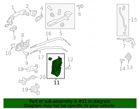 Front right door lock Honda HR-V 16-22
