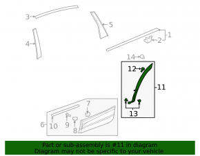 Honda CRV 17-22 rear right door trim, arch, structure, butt
