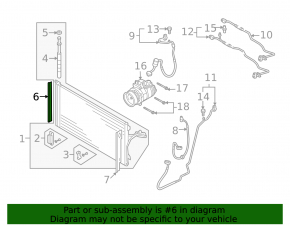 Right radiator seal for Audi Q7 4L 10-15 small