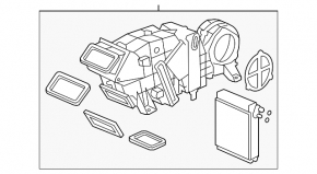 Rear Heater Assembly for Acura MDX 07-13