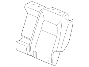 Rear seat backrest, 2nd row, left, Honda CRV 23-26, without airbag, black fabric with orange stitching, Sport, dented