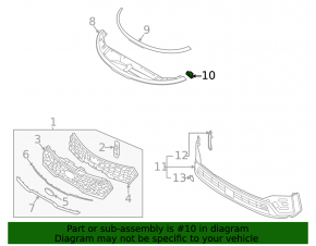 Front bumper mount, right upper fender, Kia Sorento 21-24 HEV, PHEV