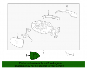 Mirror cover inner right Kia Sorento 16-20 with tweeter
