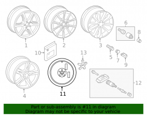 Spare tire for Audi Q5 8R 09-17 R18