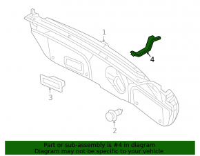 Trunk lid hinge trim right Mazda 3 14-18 BM