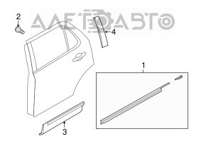 Door trim lower rear left Ford Explorer 11-15 prerest