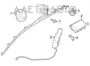 Airbag airbag seat left Mazda 3 14-18 BM