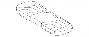 Rear seats, 2nd row, Ford Fusion mk5 17-20, titanium, light gray leather