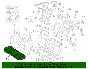 Rear seats, 2nd row, Ford Fusion mk5 17-20, titanium, light gray leather