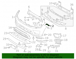 Right front bumper mount for Land Rover Range Rover Sport 18-22 rest.