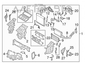 Mazda CX-9 air conditioner heater valve 16-23