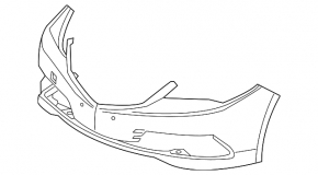 Bare front bumper Acura TLX 15-17 prerest