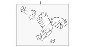 Rear right seat belt latch for Honda Civic XI FE/FL 22-26 4d
