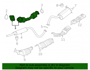 Intake pipe with catalytic converter Nissan Sentra 13-19 1.8