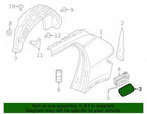 Fuel filler flap Volvo XC40 19-25
