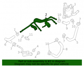 Cooling pipe automatic transmission Toyota Rav4 19-22 2.5