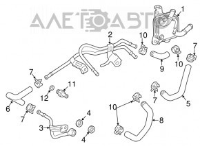 Cooling pipe automatic transmission Toyota Rav4 19-22 2.5