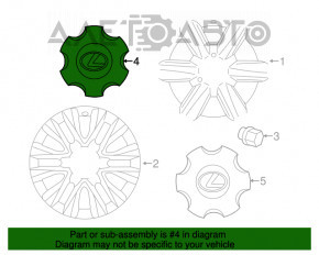Lexus GX460 wheel center cap is worn
