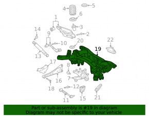 Rear subframe for Toyota Rav4 2006-2010
