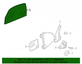Front left door glass for a VW Beetle 12-19