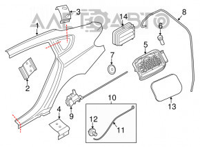 Left ventilation shield BMW X5 E70 07-13