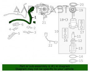 Lexus RX350 16-22 FWD Fuel Filler Neck