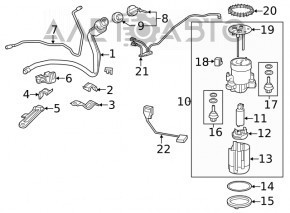 Lexus RX350 16-22 FWD Fuel Filler Neck
