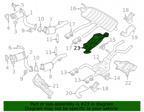 Heat protection rear Audi Q7 4L 10-15