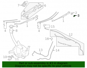 Subaru Outback 15-19 Front Wiper Arm Cap