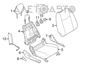 Nissan Leaf 11-12 passenger seat without airbag, heated