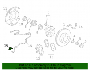 ABS sensor rear left Lexus GX470 03-09