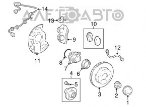 ABS sensor rear left Lexus GX470 03-09