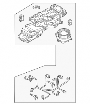 Cooling fan VVB assembly Audi Q5 8R 13-16 with housing