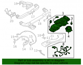 Cooling fan VVB assembly Audi Q5 8R 13-16 with housing